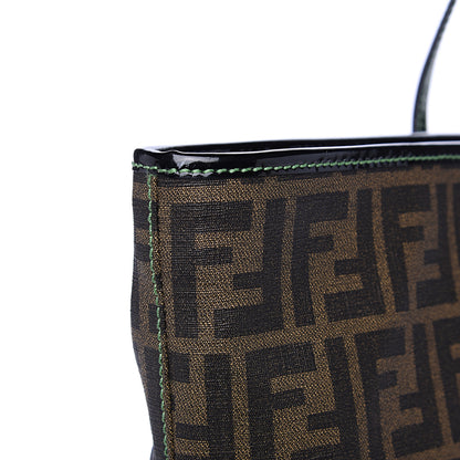 Fendi Zucca Spalmati Clover Print Medium Roll Tote Tobacco 10 of 11