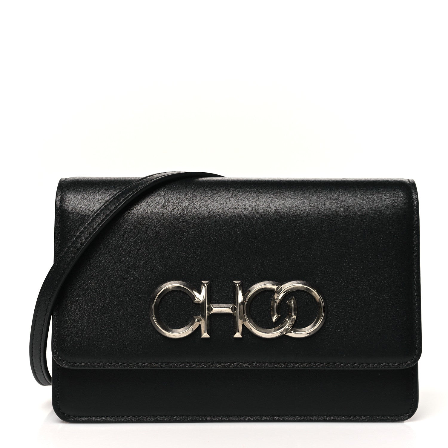 Jimmy Choo Nappa Logo Kalina Crossbody Bag Black 1 of 9