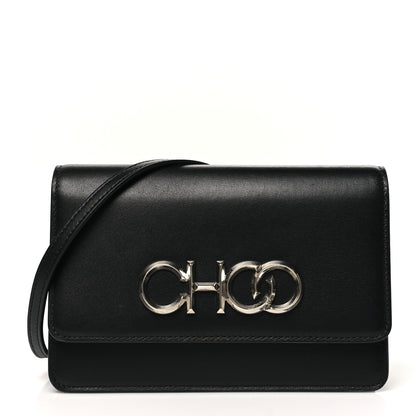 Jimmy Choo Nappa Logo Kalina Crossbody Bag Black 1 of 9