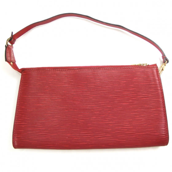 Epi Pochette Accessories Bag Rouge