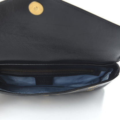 Gucci Calfskin Diagonal GG Medium Thiara Double Envelope Shoulder Bag Black White 5 of 10