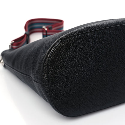 Prada Vitello Phenix Logo Hobo Black 7 of 9