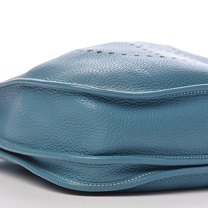 Hermes Taurillon Clemence Evelyne III PM Blue Jean 9 of 10
