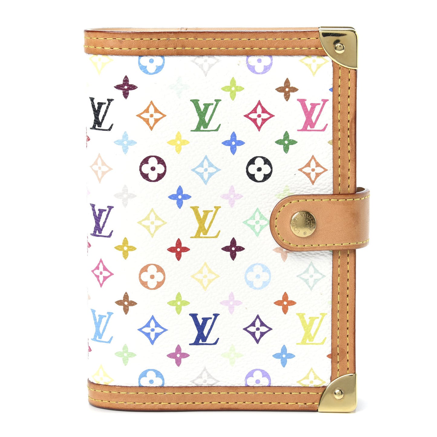 Monogram Multicolor Small Ring Agenda Cover White