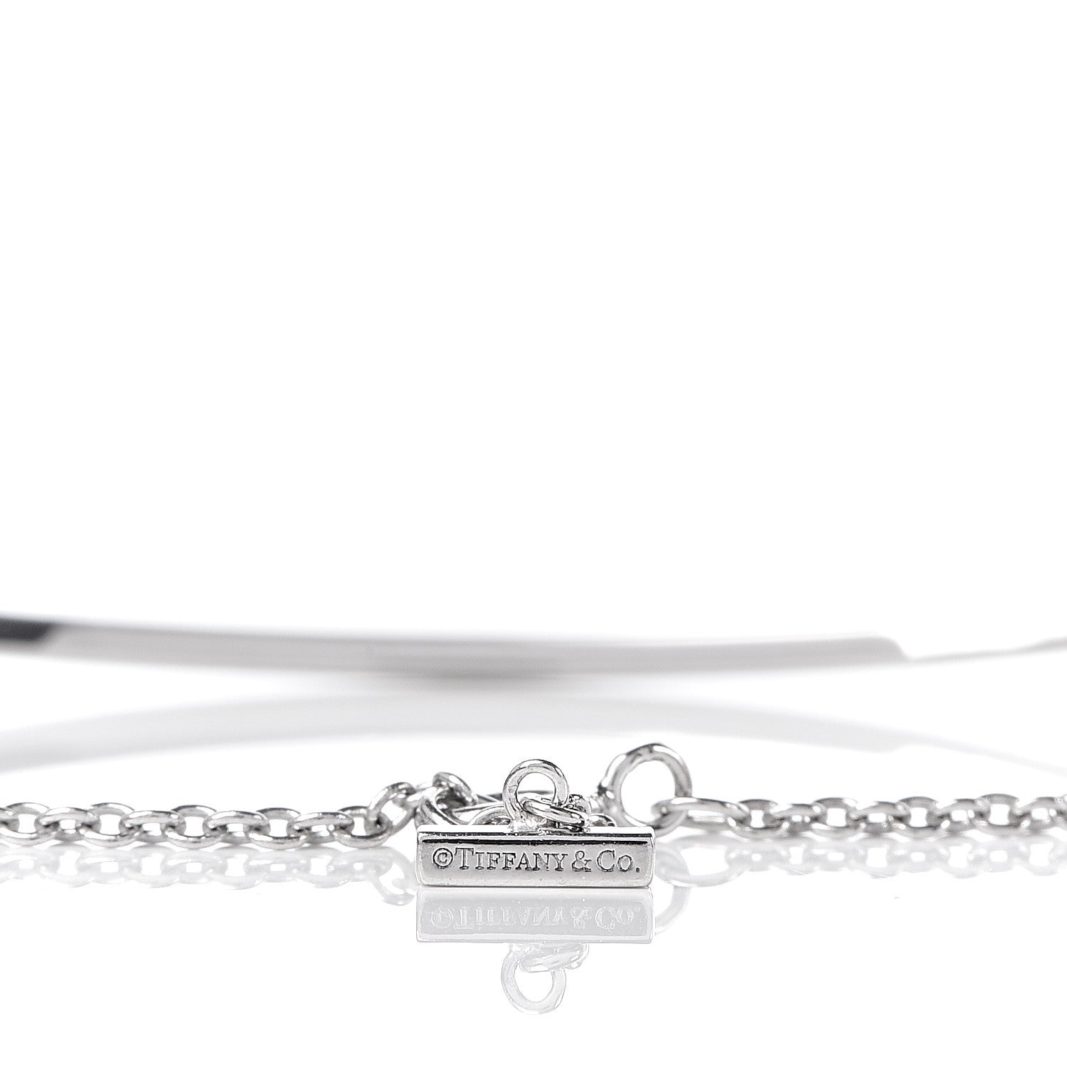Tiffany 18K White Gold T Smile Bracelet 4 of 5