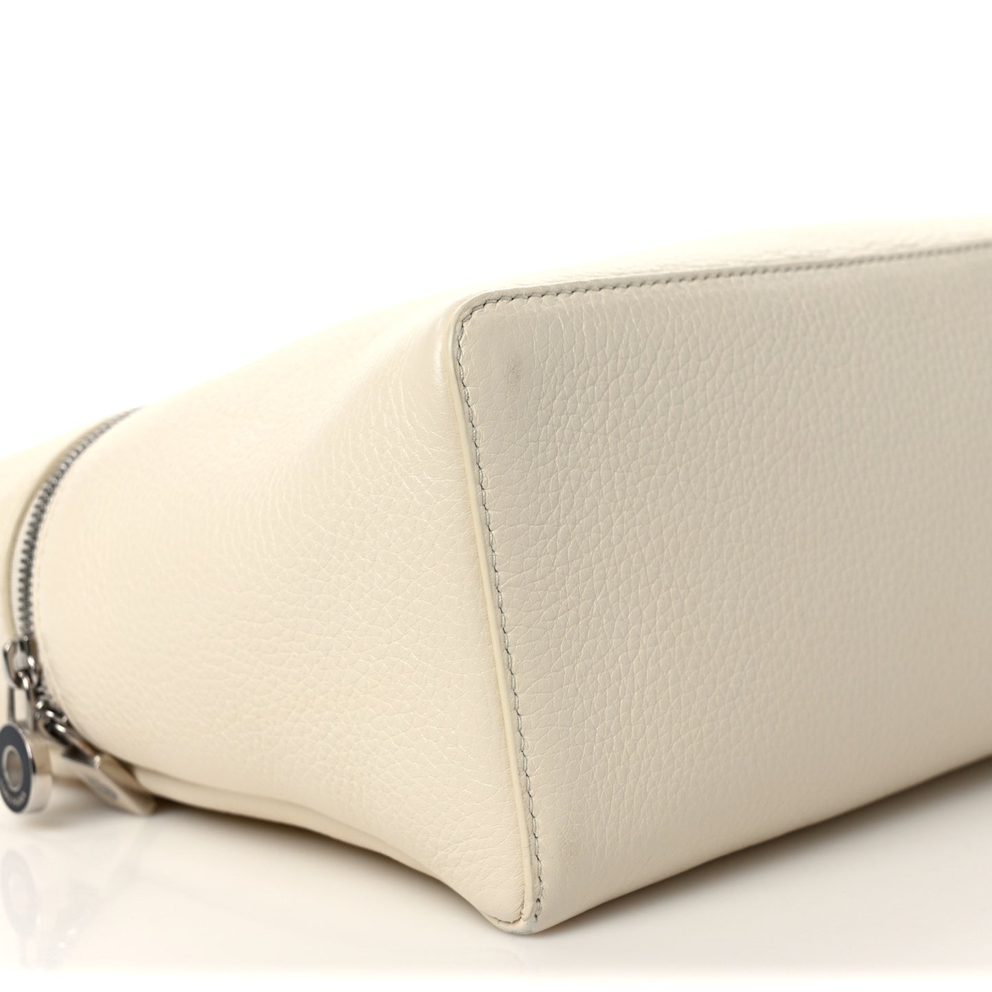 Grained Calfskin Braided L27 Extra Pocket Pouch Whisper White Blue Marine