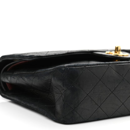 Chanel Lambskin Quilted Medium Double Flap Black 10 of 20