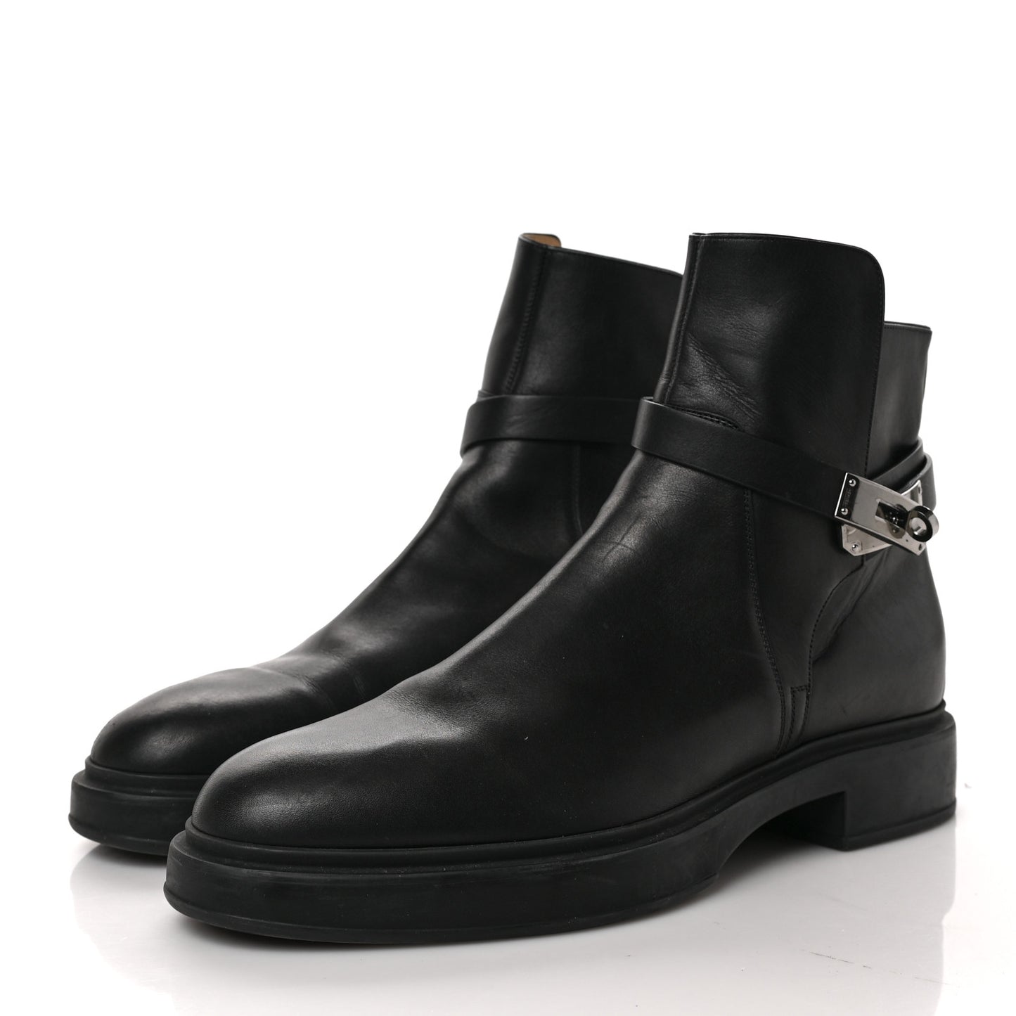 Calfskin Mens Veo Ankle Boots 42 Black