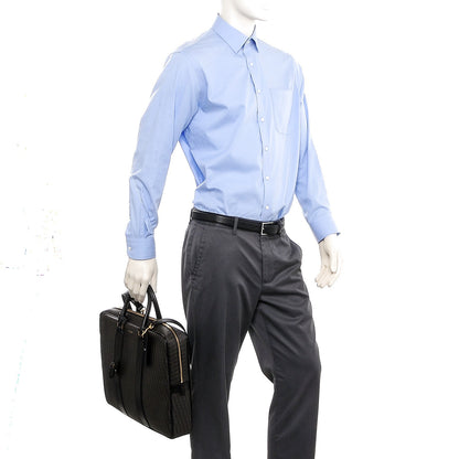 Saint Laurent Toile Classic Monogram Flat Briefcase Black 3 of 9
