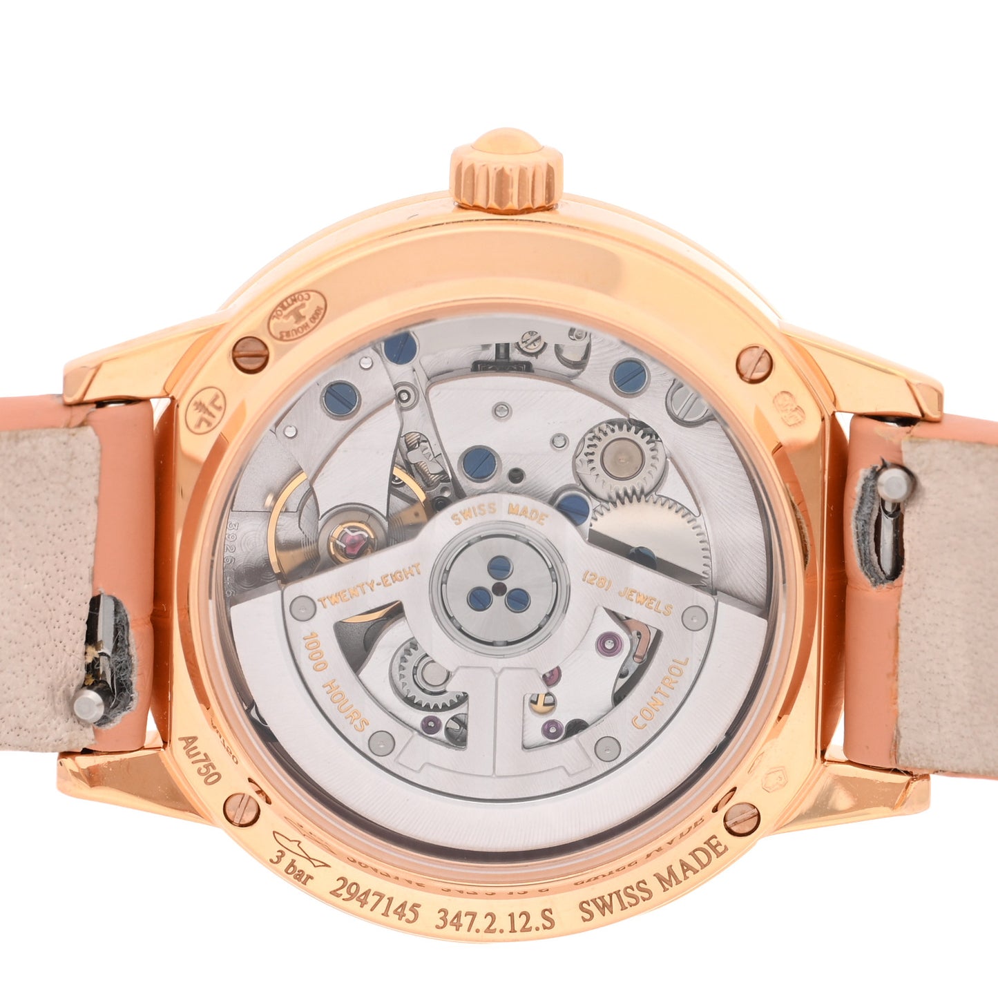 18K Red Gold Alligator Diamond Bezel 27.5mm Rendez-Vous Automatic Watch Silver Q3512520