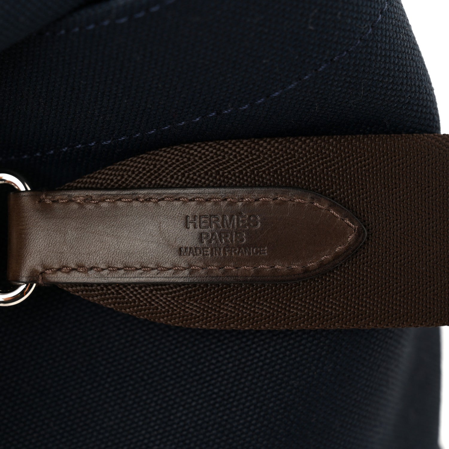 Hermes Toile Sac De Pansage Groom Bleu Navy Feu 8 of 12