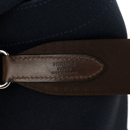 Hermes Toile Sac De Pansage Groom Bleu Navy Feu 8 of 12