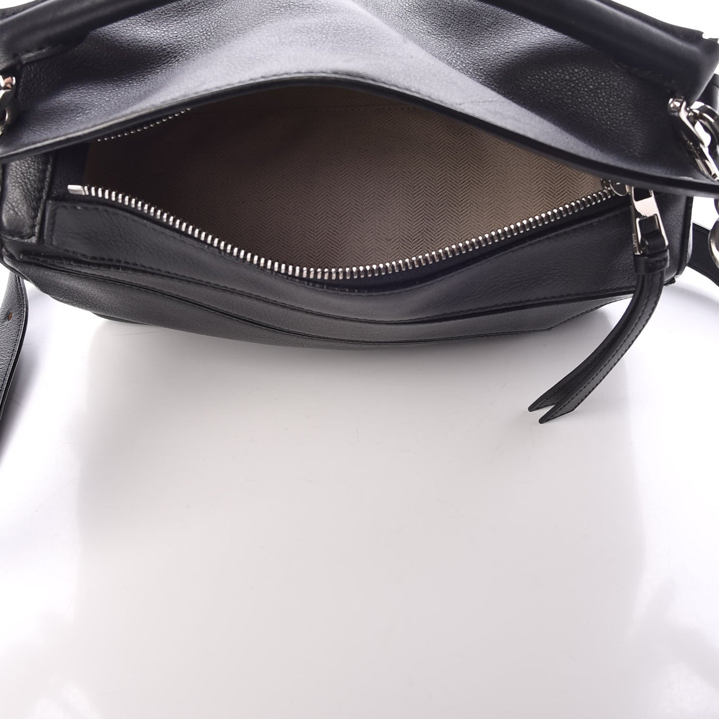 Calfskin Small Puzzle Bag Black