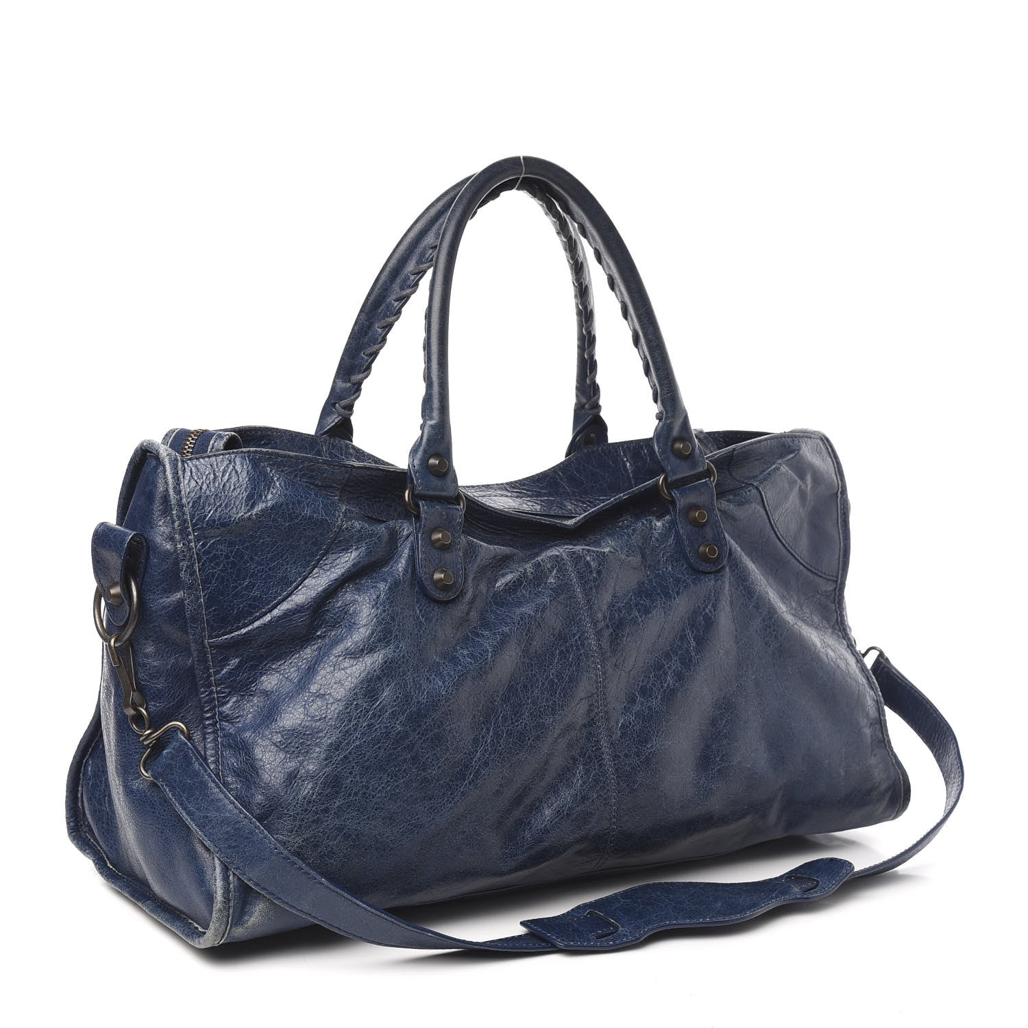 Balenciaga Agneau Classic Hardware Part Time Bleu Mineral 4 of 14