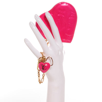 Louis Vuitton Vernis Heart Coin Purse Rose Pop 2 of 6
