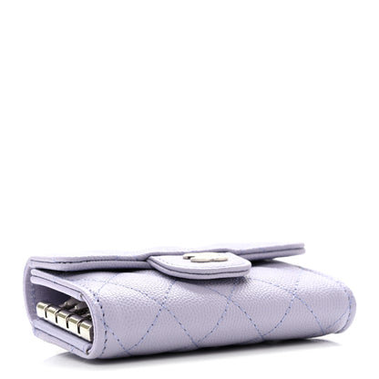 Chanel Caviar Quilted Classic 4 Key Holder Wallet Light Purple 4 of 10