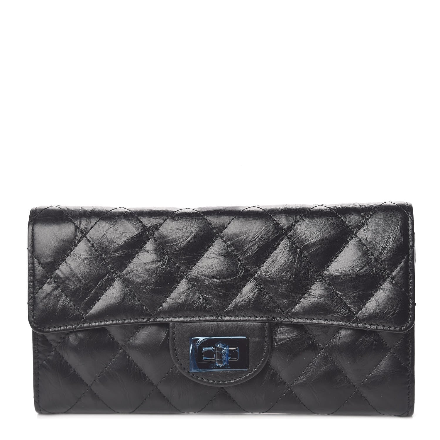 Chanel Aged Calfskin Quilted 2.55 Reissue Flap Wallet So Black 1 of 8