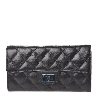 Chanel Aged Calfskin Quilted 2.55 Reissue Flap Wallet So Black 1 of 8