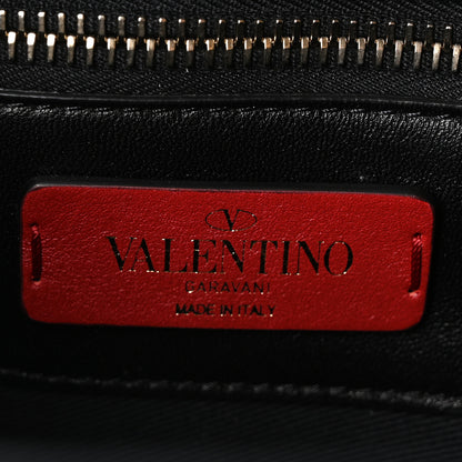 Valentino Garavani Lambskin VLTN Print Candystud Top Handle Bag Black 6 of 9