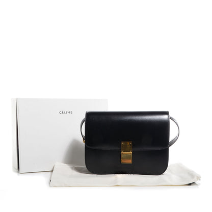 Celine Box Calfskin Medium Classic Box Flap Bag Black 9 of 9