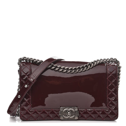 Chanel Calfskin New Medium Boy Reverso Flap Burgundy 1 of 7