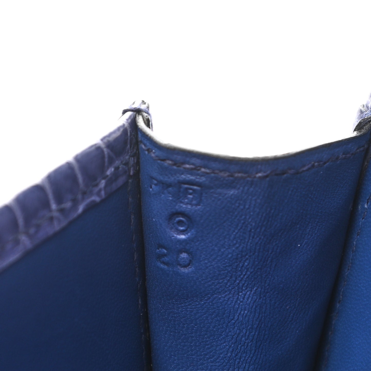 Shiny Niloticus Crocodile Jige Elan 29 Clutch Bleu Brighton