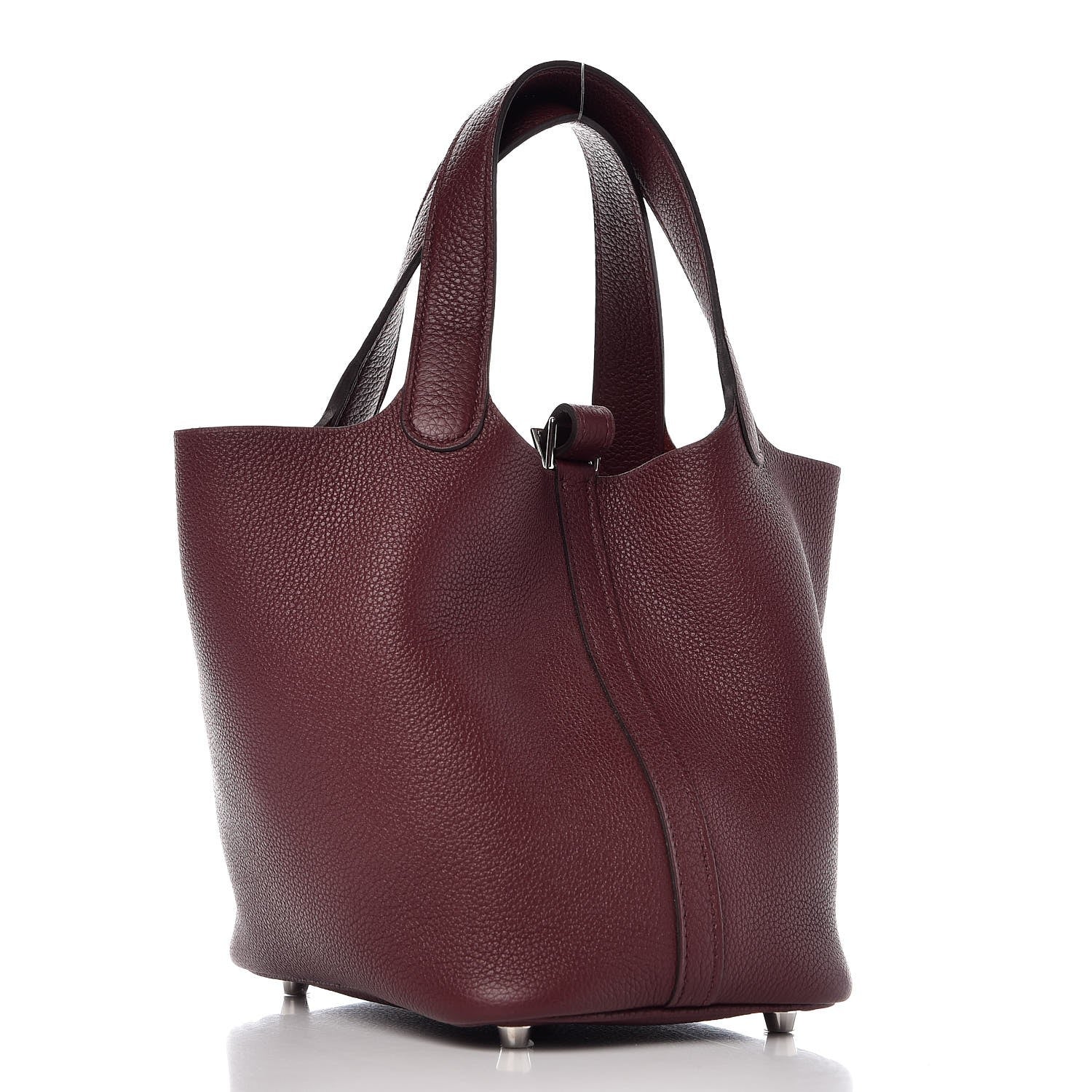 Hermes Taurillon Clemence Picotin Lock 18 PM Bordeaux 3 of 8