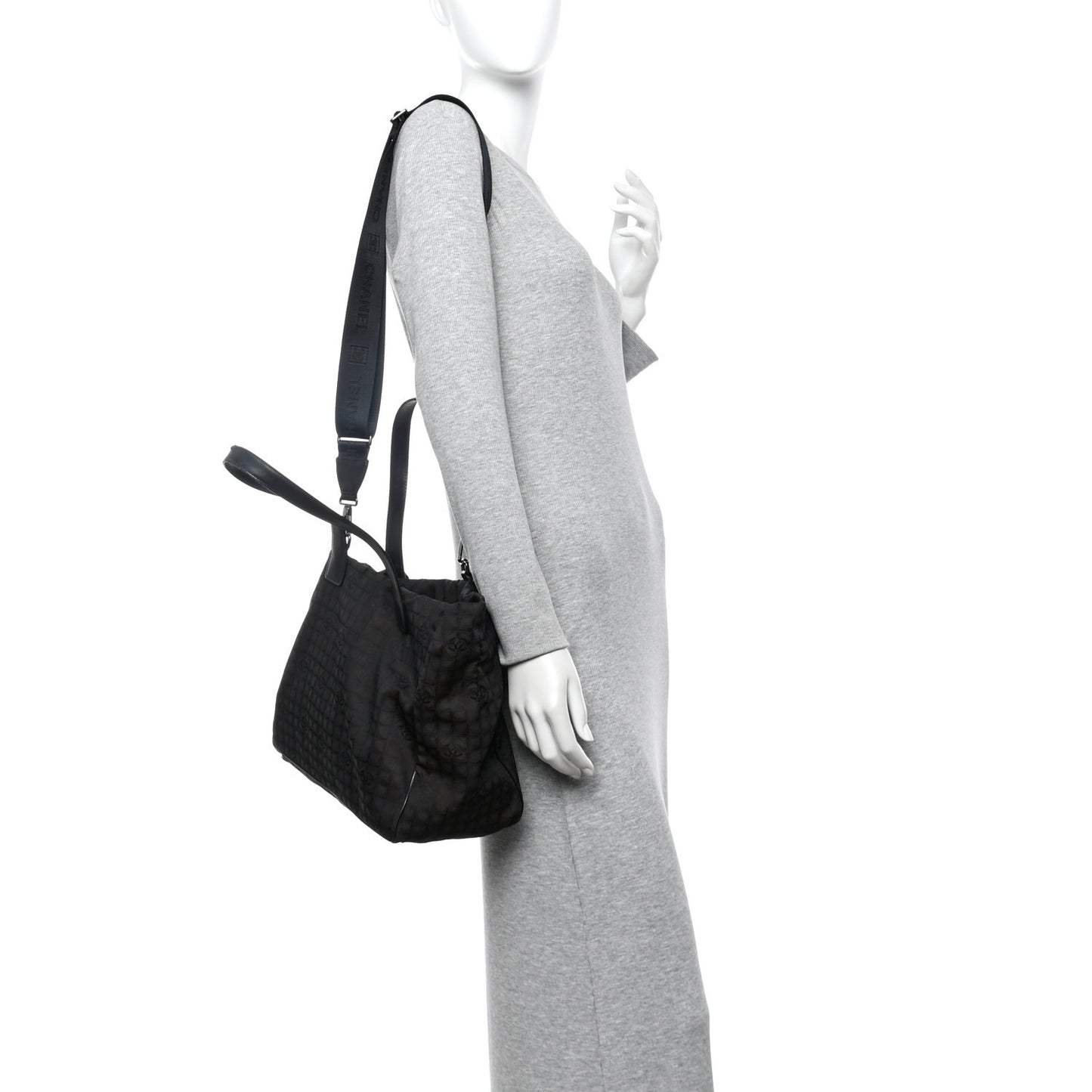 Nylon Travel Convertible Tote Black