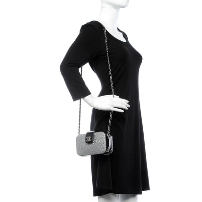Chanel Glitter Patent Camera Case Silver 2 of 8