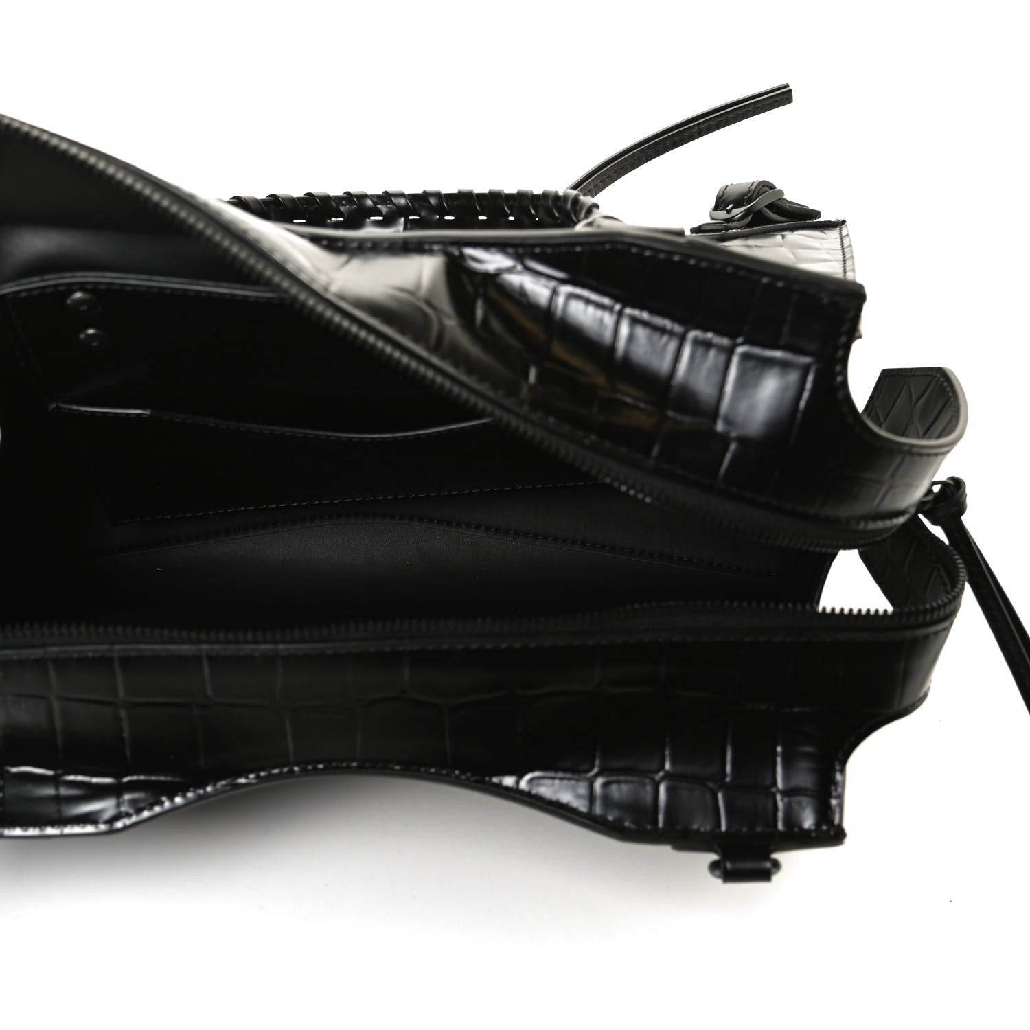 Balenciaga Semi Shiny Calfskin Crocodile Embossed Neo Classic Black Hardware S City Black 5 of 9