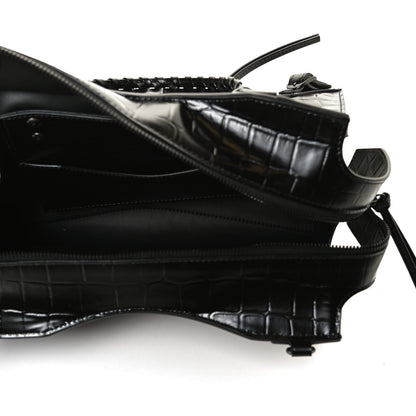 Balenciaga Semi Shiny Calfskin Crocodile Embossed Neo Classic Black Hardware S City Black 5 of 9