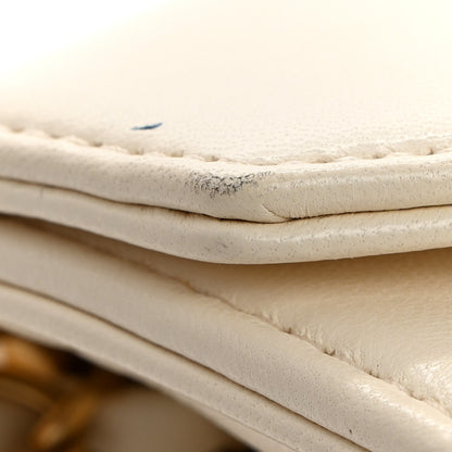 Chanel Lambskin Reversed Chevron Quilted Flap White 12 of 17