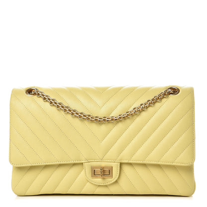 Chanel Sheepskin Chevron Quilted 2.55 Reissue 226 Flap Yellow 1 of 11