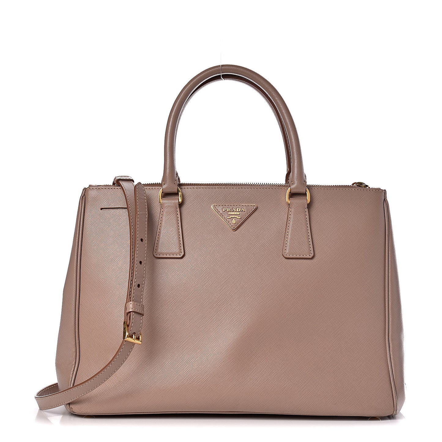 Saffiano Medium Galleria Double Zip Tote Cammeo