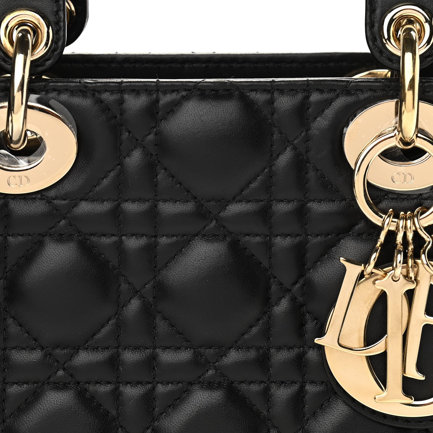 Christian Dior Lambskin Cannage Small My ABCDior Lady Dior Black 10 of 11