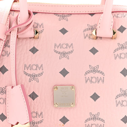 MCM Visetos Essential Boston Bag Powder Pink 8 of 14