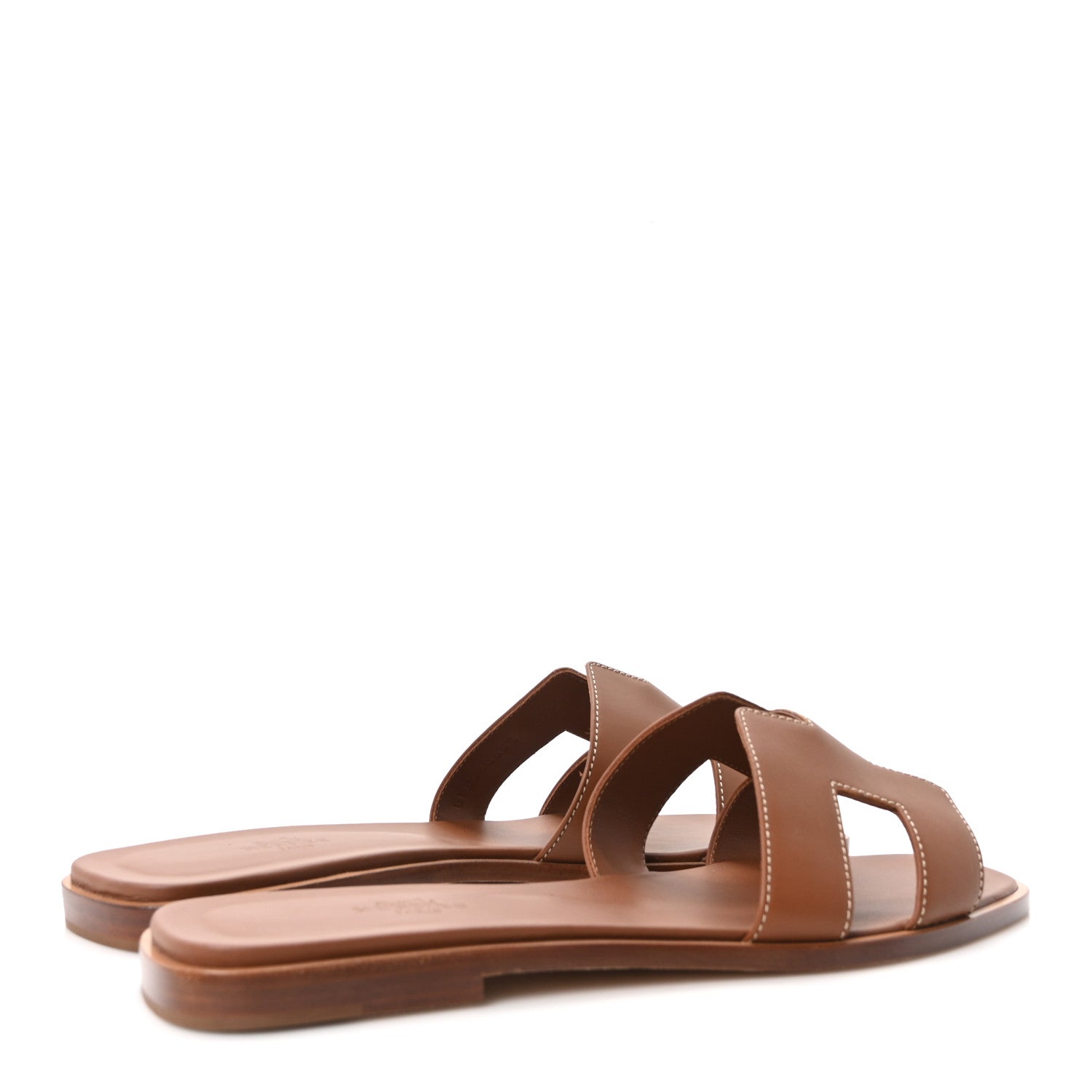 Hermes Box Calfskin Oran Sandals 41 Gold 5 of 9