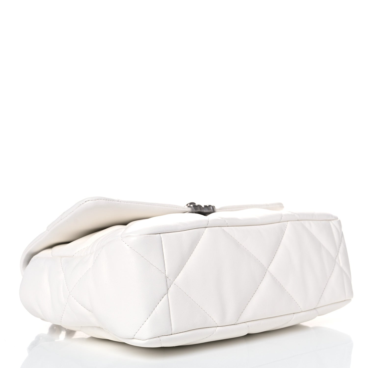Chanel Lambskin Quilted Large Chanel 19 Flap White 4 of 12