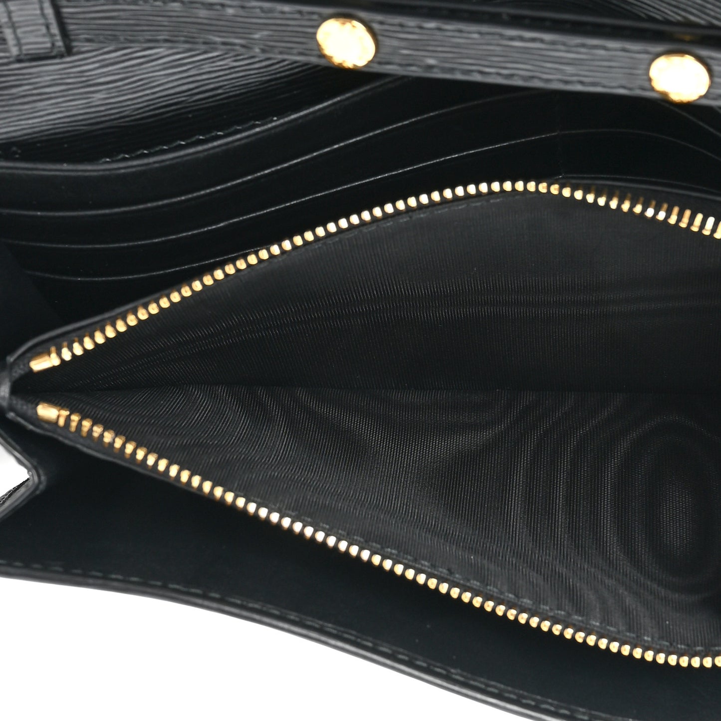 Vitello Move Metal Oro Chain Wallet Black