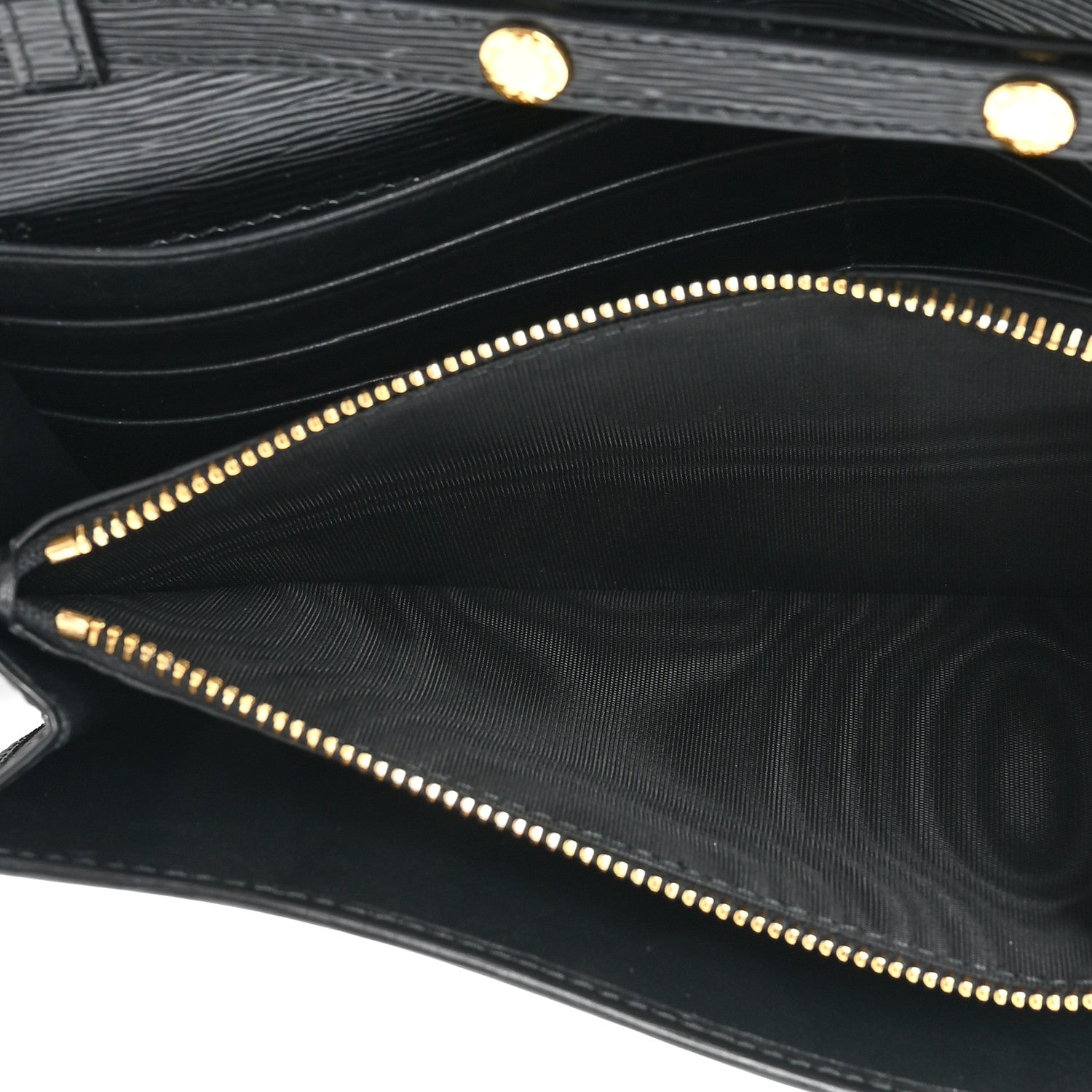 Prada Vitello Move Metal Oro Chain Wallet Black 7 of 11