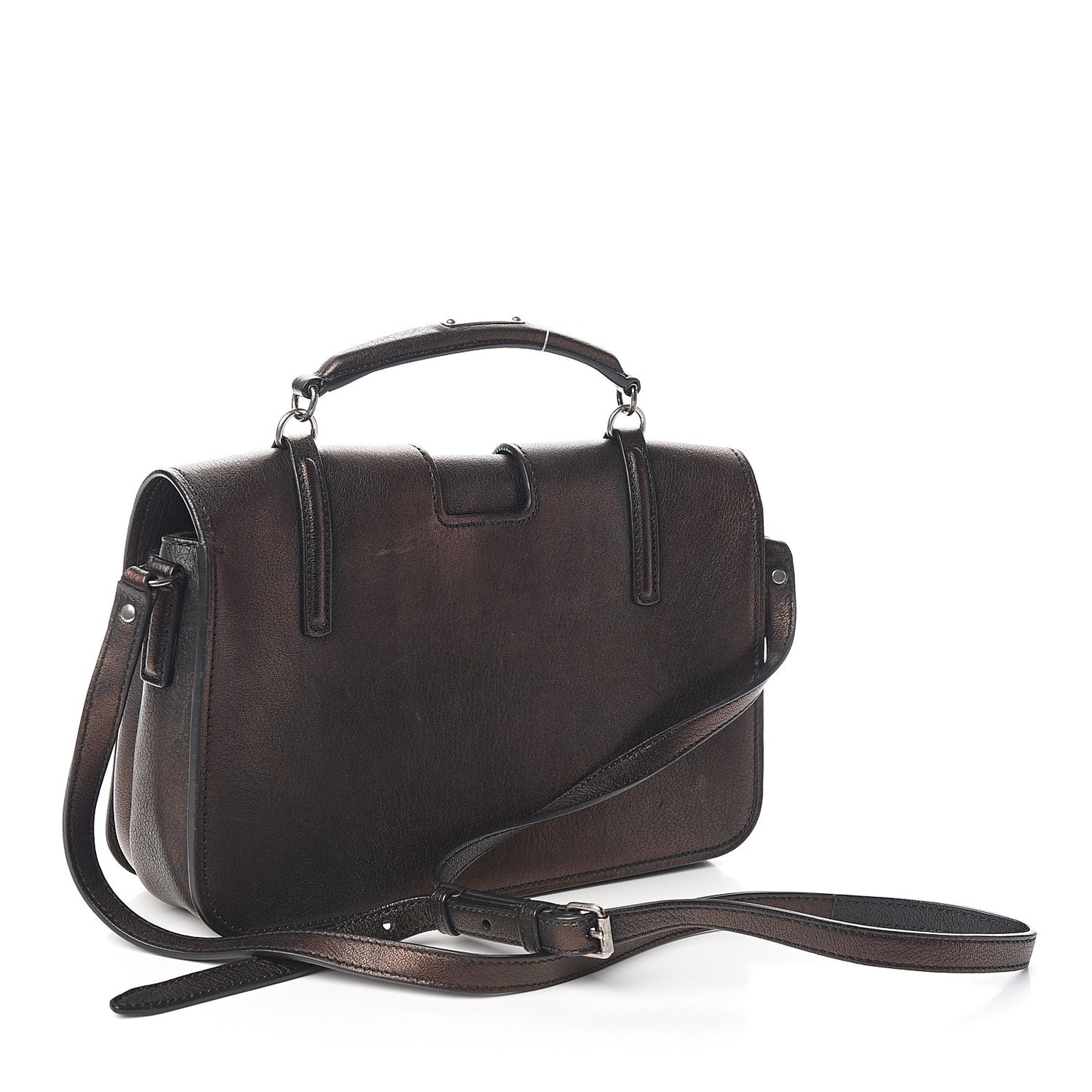 Lambskin Large Charlotte Messenger Bag Black