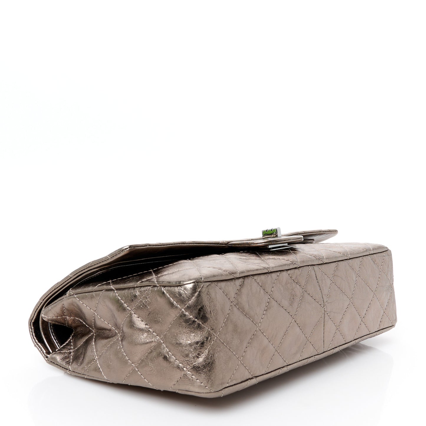 Metallic Aged Calfskin Quilted 2.55 Reissue 227 Flap Pewter