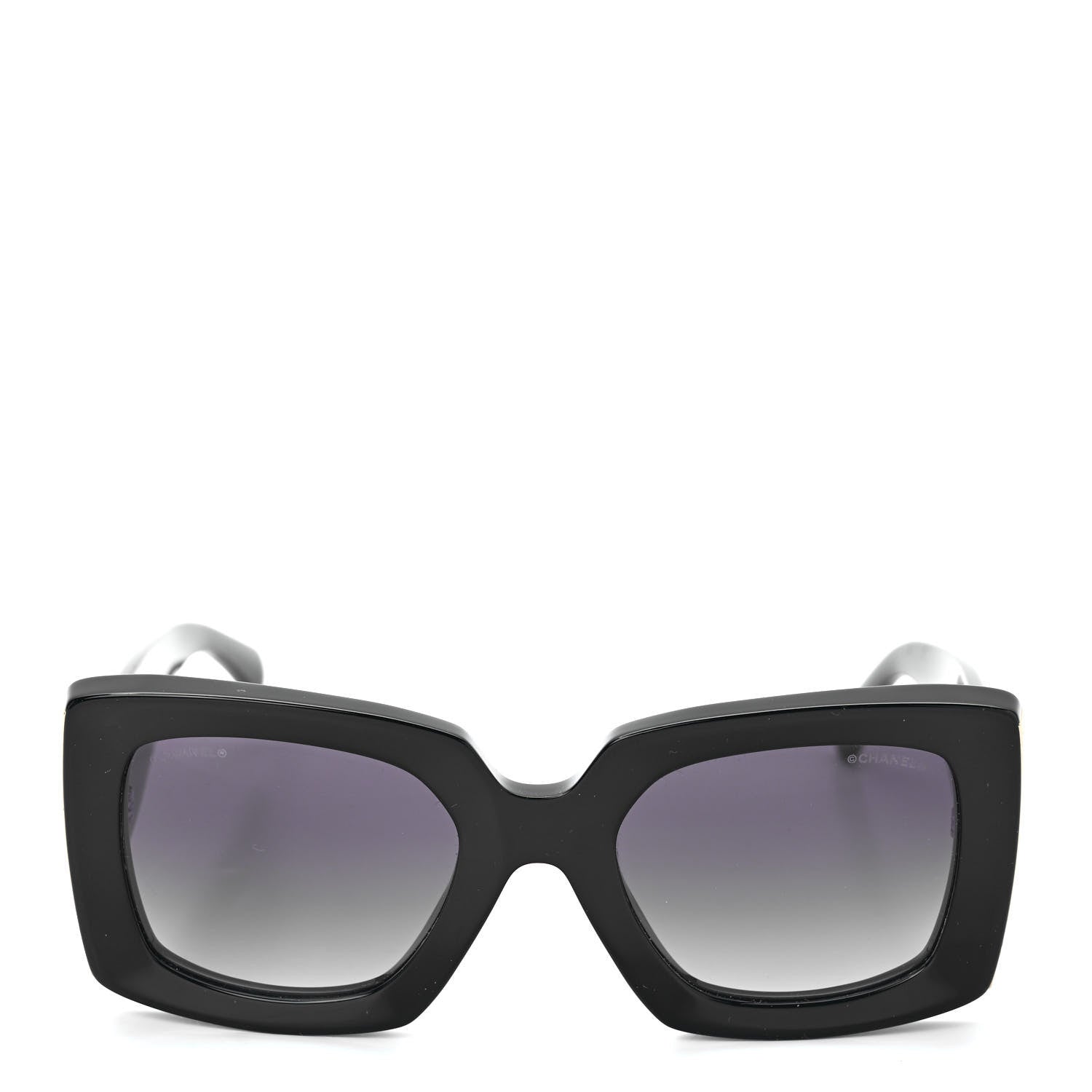 Chanel Acetate Rectangle Sunglasses 5435 Black 2 of 8
