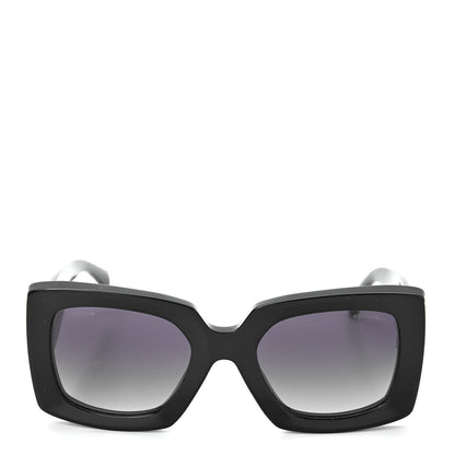 Chanel Acetate Rectangle Sunglasses 5435 Black 2 of 8