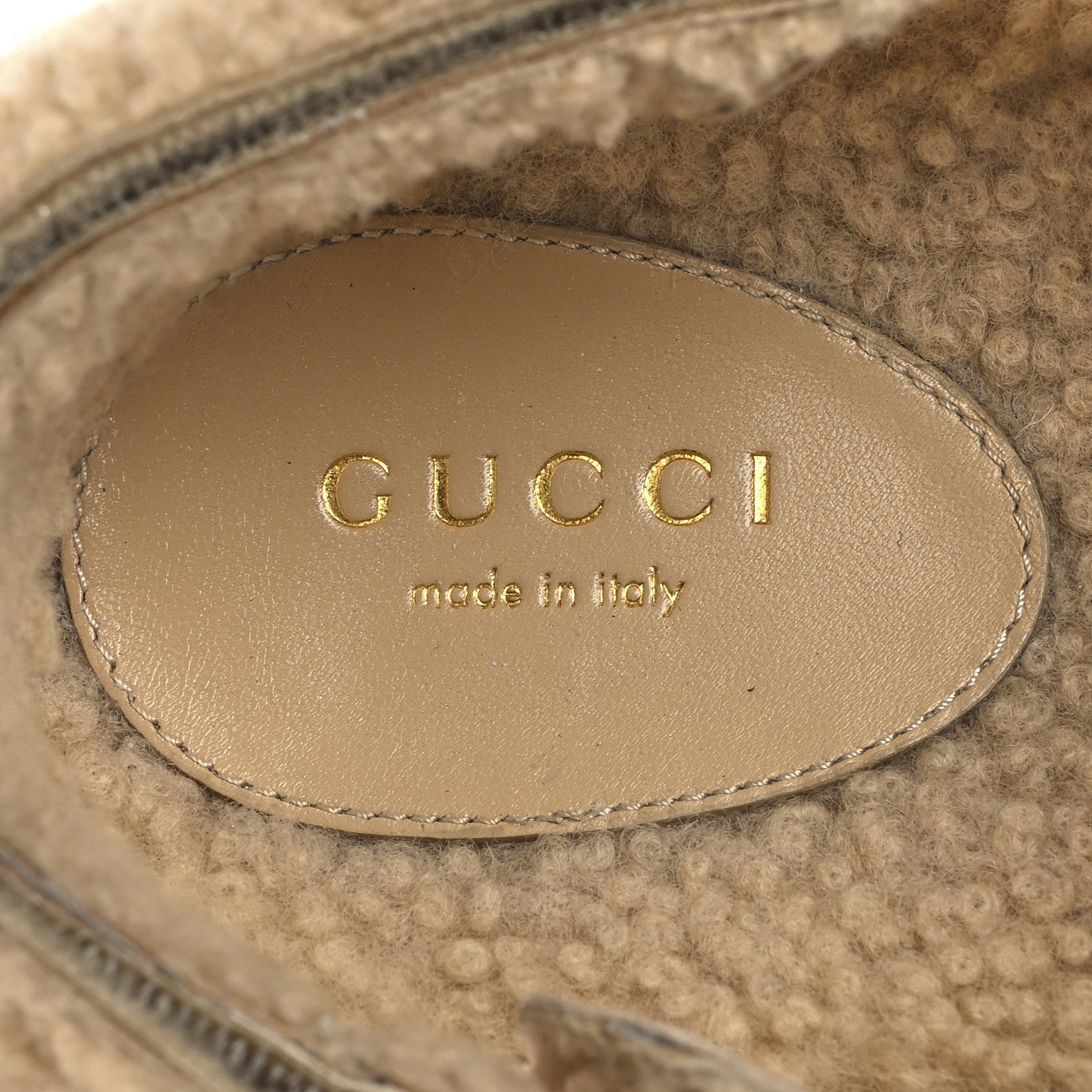 Gucci Merino Wool Interlocking G Dad Sandals 37.5 Butterscotch 9 of 10