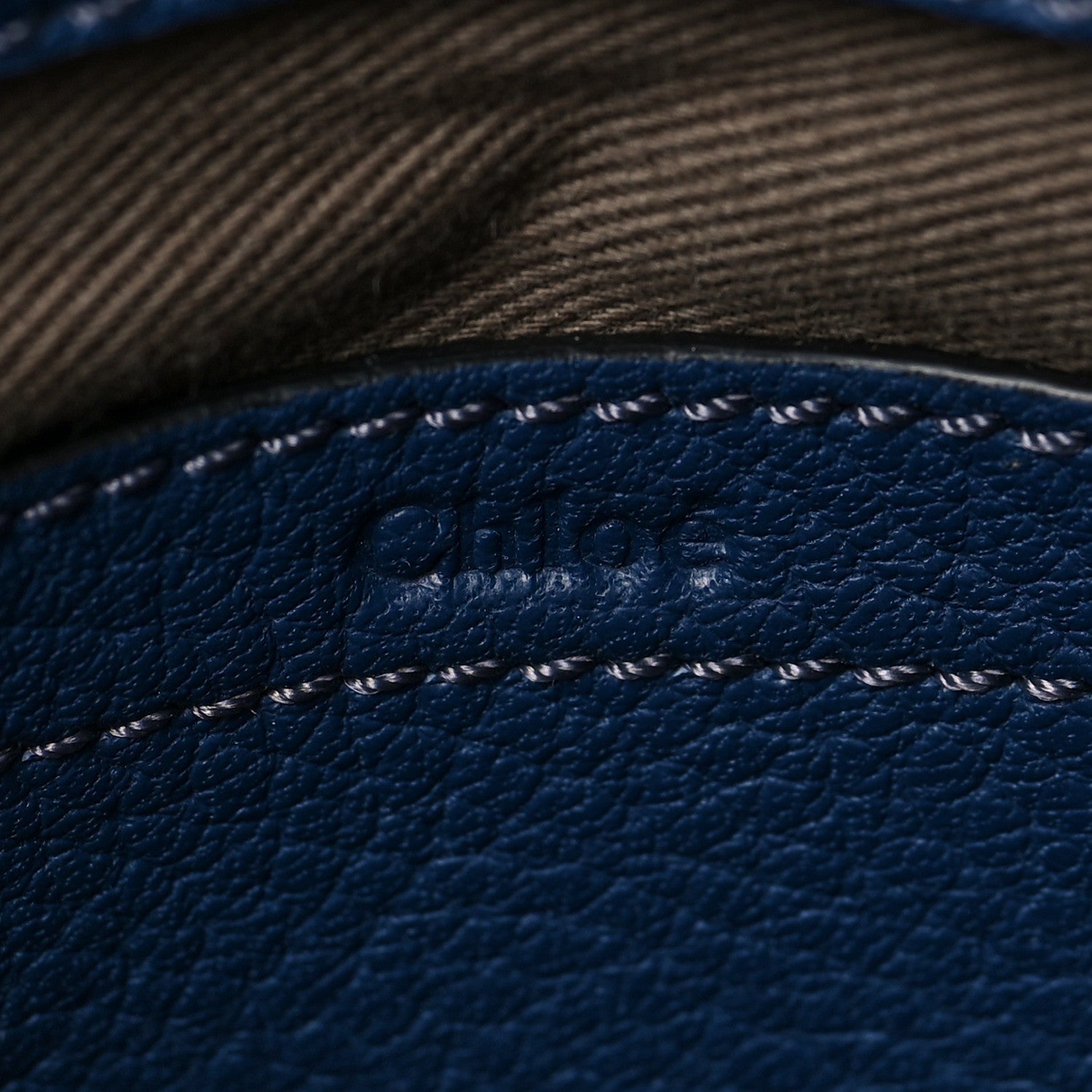 Chloe Calfskin Mini Marcie Round Crossbody Bag Royal Navy 7 of 7