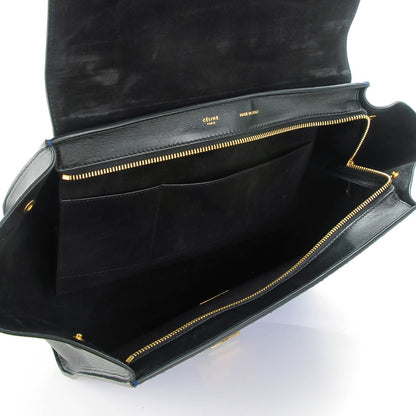 Celine Python Calfskin Medium Trapeze Blue Black 6 of 7