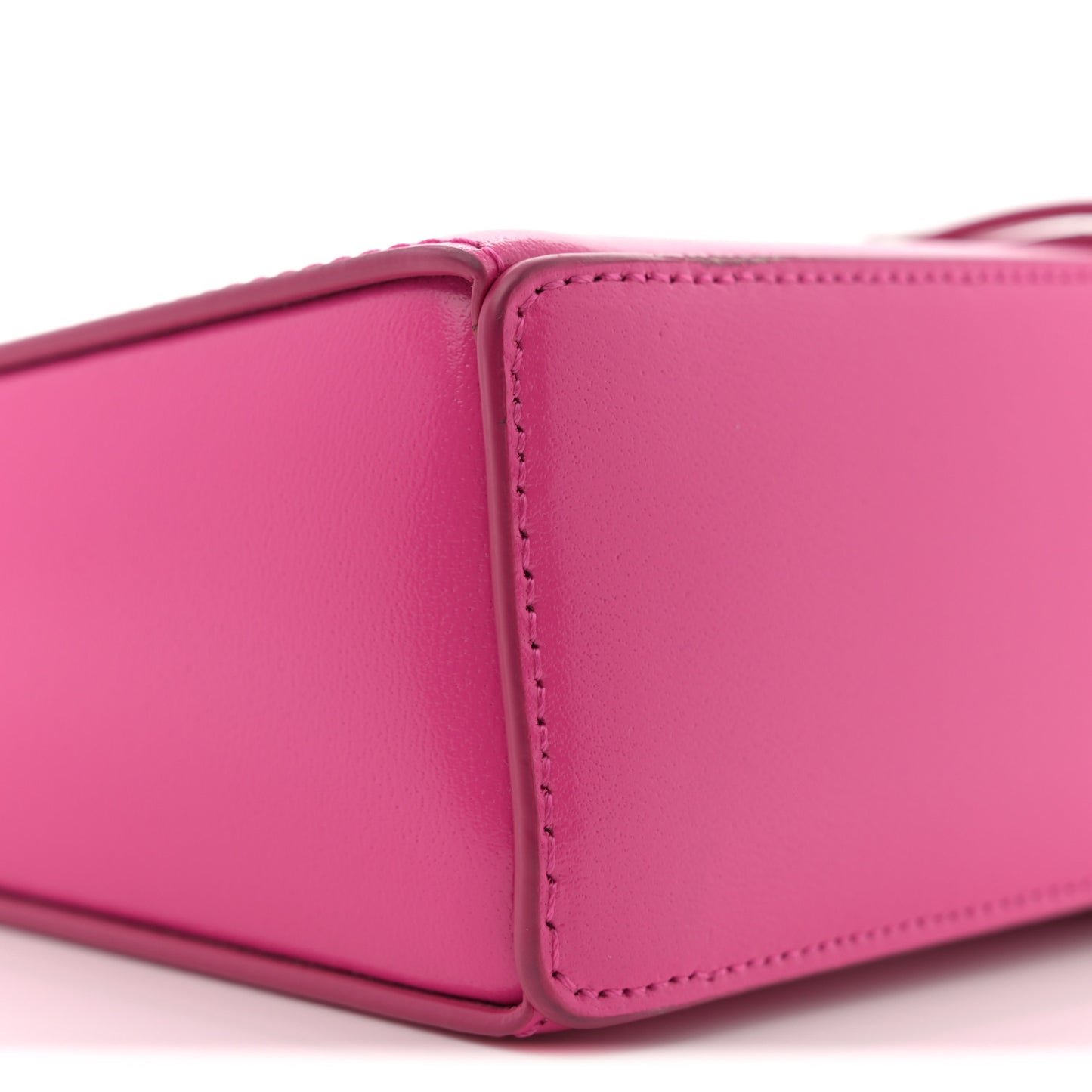 Box Calfskin Mini Cut Out Shoulder Bag Neon Pink