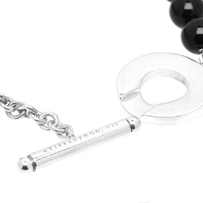 Tiffany Sterling Silver Black Onyx Bead Toggle Bracelet 4 of 4