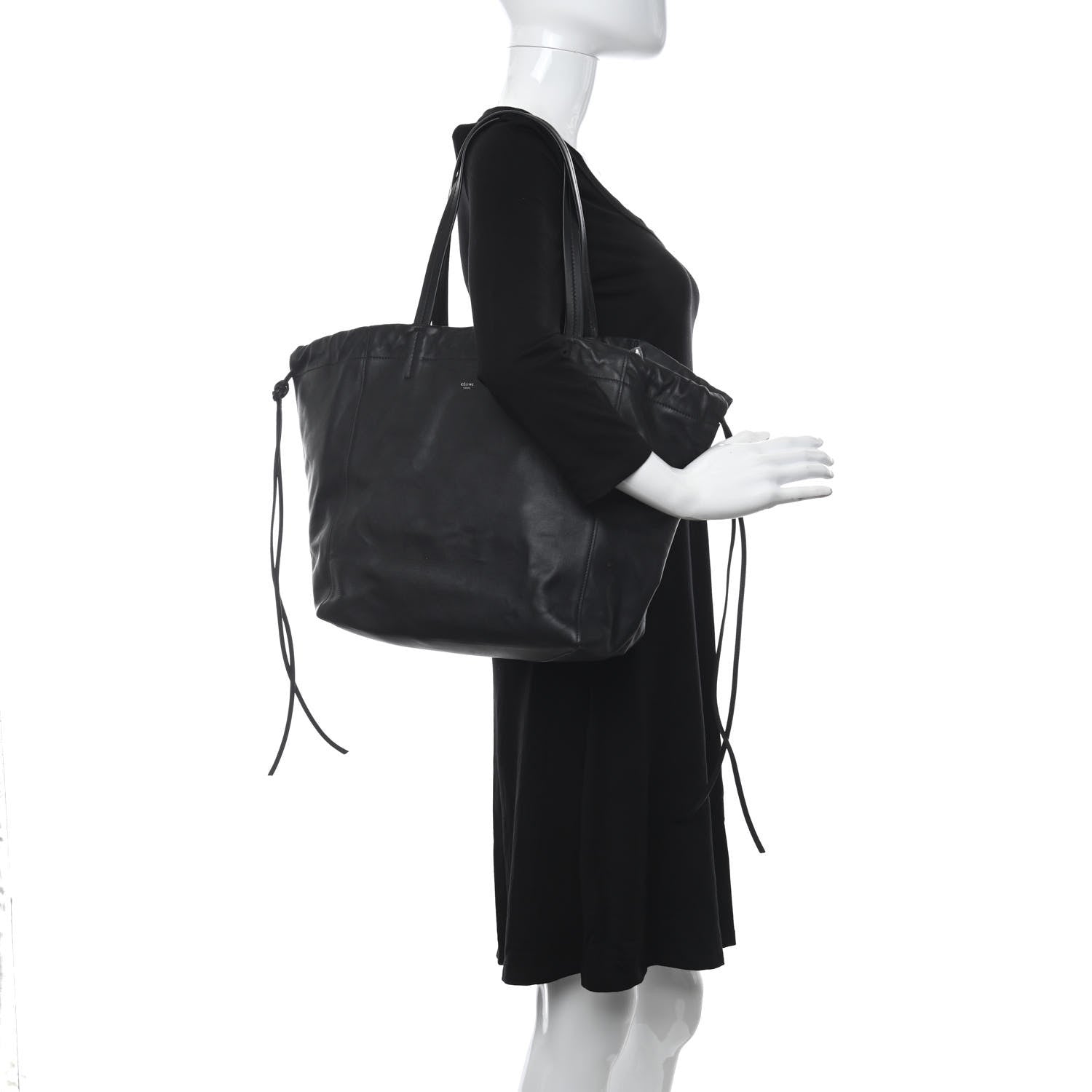 Celine Smooth Calfskin Small Coulisse Cabas Black 3 of 11